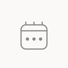 Outline calendar vector icon sign symbol