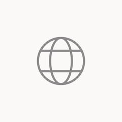 Outline globe vector icon sign symbol