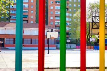Fototapeta na wymiar playground in the school 