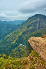 Fototapeta premium Mountains jungle forest hills fog summer