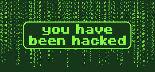 you have been hacked. Vector hacker icon or pictogram. Keylogger, cyber security concept. Technology data. Hybrid, and warfare, DDoS attack. Cyber war. Hackers, criminals. login and password. Digital.