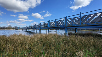 bridge over the river in summer