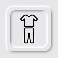 Clothes simple icon vector. Flat design. Neumorphism design.ai