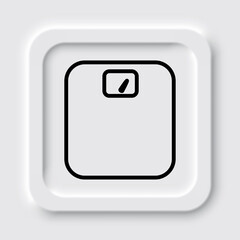 Libra, scales simple icon. Flat design. Neumorphism design.ai