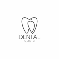 line art letter d logo design for dental