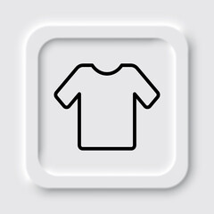 T-shirt simple icon vector. Flat design. Neumorphism design.ai