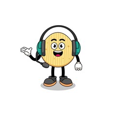 Obraz premium Mascot Illustration of potato chip as a customer services