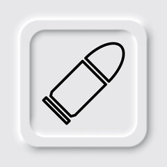 Bullet simple icon vector. Flat design. Neumorphism design.ai