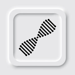 DNA simple icon vector. Flat design. Neumorphism design.ai