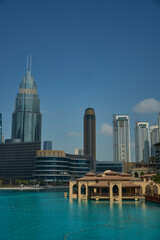 Fototapeta na wymiar United arab emirates capital city dubai city center dubai mall burj khalifa