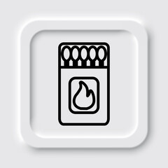 Matches simple icon. Flat design. Neumorphism design.ai