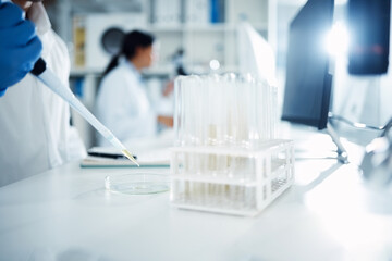 The cure youve been looking for. Shot of a scientist conducting medical research in a laboratory.