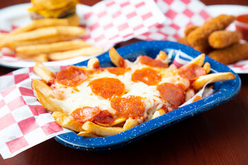 papas con pizza