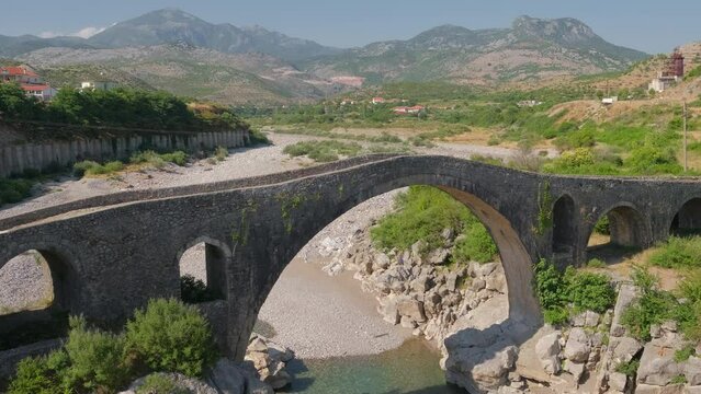 The Old Ottoman Mesi Bridge on the Kir river, Shkoder, Albania