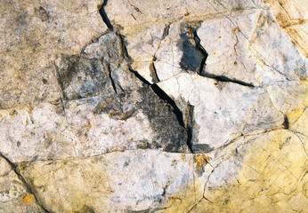 detail of a stone with cracks