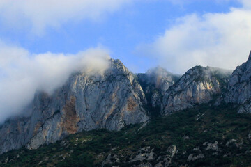 Obraz na płótnie Canvas Niebla en las montañas
