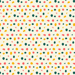 Seamless pattern with abstract colored blots