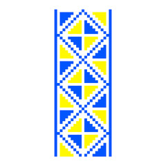 Pixelized pattern Vyshyvanka Traditional Ukrainian Seamless Pattern slavic ornament