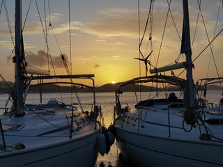 A beautiful sunset at the sea