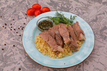 knuckle meat with vegetables cooked at home photos for the menu of cafes and restaurants