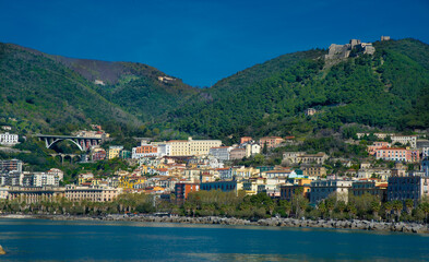 Amalfi coast Italy blue sky April 2022