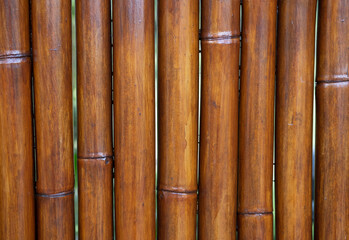 Brown dried bamboo fence texture, bamboo texture background