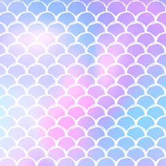 Mermaid scales background with holographic gradient.