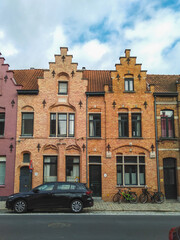 Fototapeta na wymiar Medieval architecture of Bruges town, Belgium 
