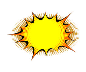 A vector illustration of Cartoon Speech Bubble Comic Style Background