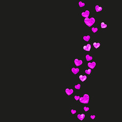 Valentine Sale Offer. Beautiful Border For Girl. Graphic Frame. Red Happy Decoration. Handdrawn Splatter For Couple. Rose Modern Banner. Pink Valentine Sale Offer.