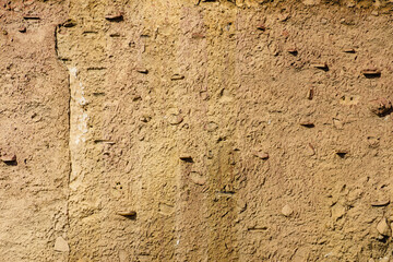 Old house detail,clay wall