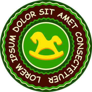 Toy horse gift shop logo template