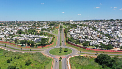 Aerial view of luxury condominiuns in Jardins Neighborhoos in Goiania, Goias, Brazil