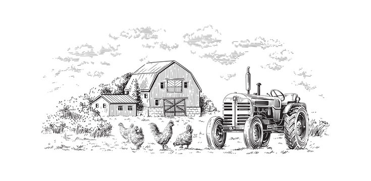 farm drawing