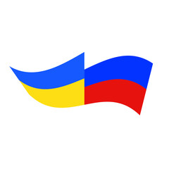 Russia and Ukraine flags
