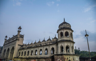 Fototapeta na wymiar Bara Imambara or Asfi Imambara is a famous landmark in Lucknow created by Nawab of Awadh Asaf Ud Daula