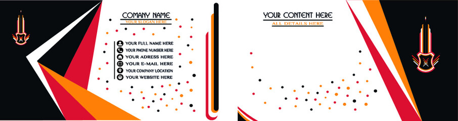 business card vector design with free logo