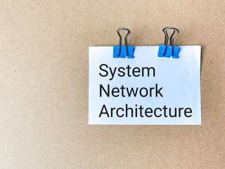 Phrase system network architecture written on white paper.