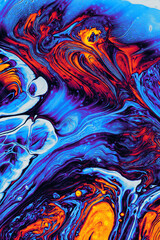 Abstract acrylic pouring