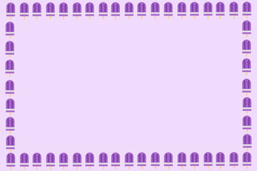 Ice cream stick with buberly inside. Graphic ice cream like a cartoon, pastel tones, purple, appetizing. used to make a picture frame or text area
