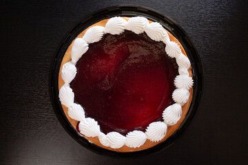 a cheesecake closeup photo 
