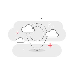 Obraz premium not available, location off concept illustration flat design vector eps10. modern graphic element for landing page, empty state ui, infographic, icon