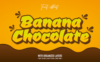 banana chocolate text effect