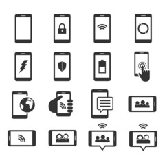 Head brain vecotr icons set