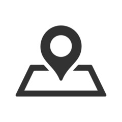 Map and location symbols set. Mapping icon collection. Geolocation map path distance. GPS cartography position. Pinpoint, map search, route, navigator.