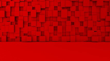 3d illustration. A beautiful view of red checkered background.