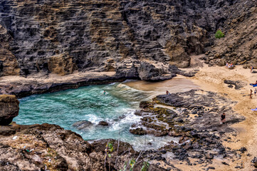 Obraz premium Halona Beach Cove as seen in the film From Here to Eternity