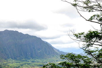 Landscapes on the south shore of Oahu 