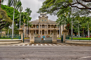 Exteriors of the Iolani Royal Palace in Honolulu

