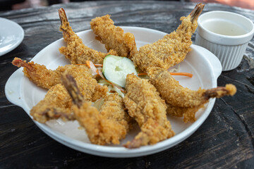 Pupolar asian food shrimp tempura